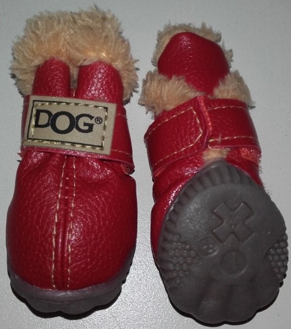 Zolux 583705 Buty dla psa T1 czerwone 4szt 4x3cm