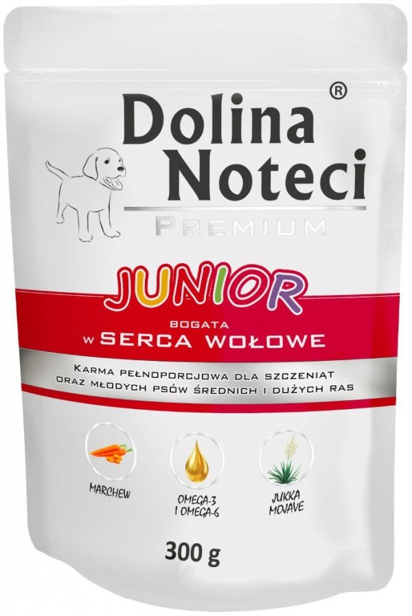 Dolina Noteci 1172 Junior serca wołowe doypak 300g