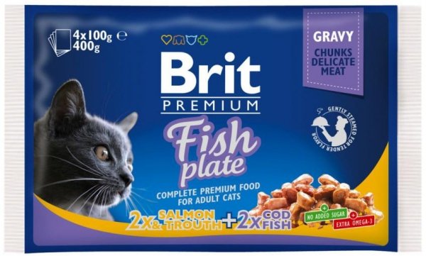 Brit Premium 4x100g Fish Plate saszetki