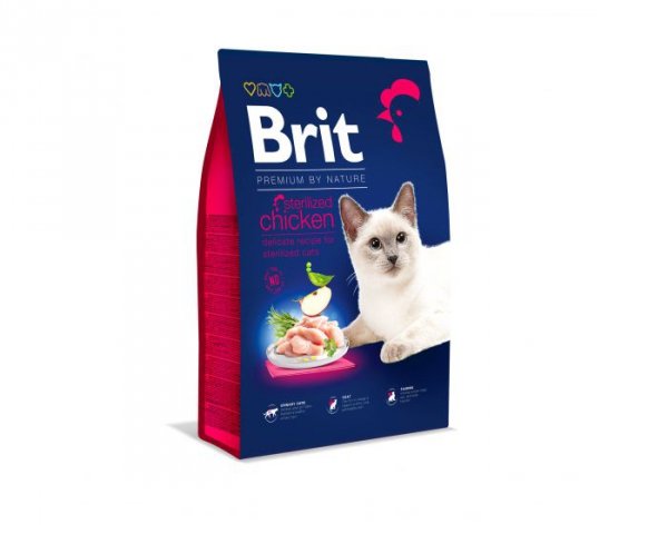 Brit 3075 Premium Cat Sterilized Chicken 800g