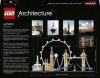 Zestaw Prezent LEGO Architecture 21034 Londyn Big Ben Tower Bridge + Torba