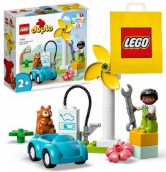 Zestaw Prezent LEGO Duplo 10985 Turbina Wiatrowa Auto Elektryczne 2+ Torba