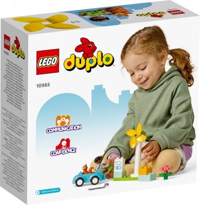 Zestaw Prezent LEGO Duplo 10985 Turbina Wiatrowa Auto Elektryczne 2+ Torba
