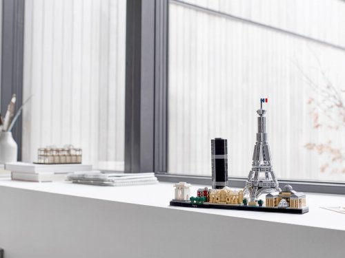 Zestaw Prezent LEGO Architecture 21044 Paryż Wieża Eiffla Luwr + Torba