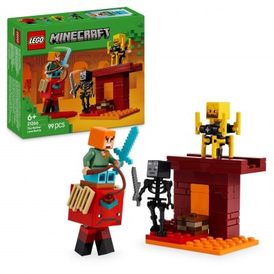 Zestaw Prezent LEGO Minecraft 21266 Bitwa w Netherze 99 Klocki 6+ Torba