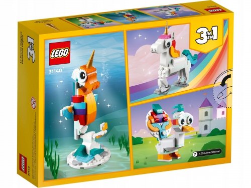 Zestaw Prezent Klocki LEGO Creator 31140 MAGICZNY JEDNOROŻEC 3w1 7+ Torba