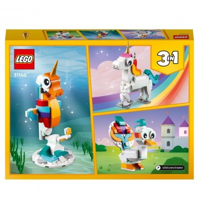 Zestaw Prezent Klocki LEGO Creator 31140 MAGICZNY JEDNOROŻEC 3w1 7+ Torba