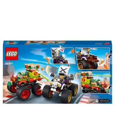 Zestaw Prezent LEGO CITY 60397 Wyścig Monster Truckami 301 Klocki 6+ Torba