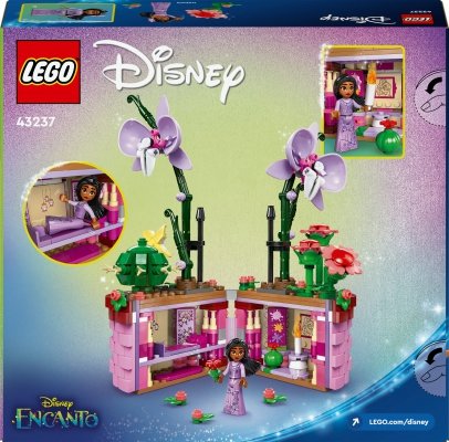 Zestaw Prezent LEGO Disney 43237 Doniczka Isabeli Kwiaty Klocki 9+ Torba