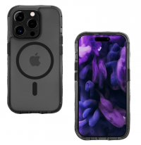 LAUT Crystal Matter X - obudowa ochronna do iPhone 15 Pro kompatybilna z MagSafe (black-crystal) 