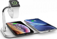 ZENS Dual+Watch - aluminiowa ładowarka bezprzewodowa do dwóch urządzeń oraz Apple Watch (white) 