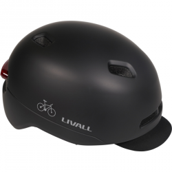 LIVALL Kask miejski 54-58 cm światła LED czujnik upadku SOS czarny C21-M-BLK