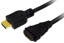 LOGILINK HDMI (M) - HDMI (F) 2 m 2m /s1x HDMI (wtyk) 1x HDMI (gniazdo)
