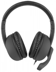 Słuchawki nauszne z mikrofonem NATEC Rhea NSL-1452 (2.2m /2x 3.5 mm wtyk/Czarny)