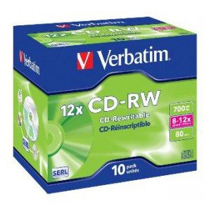 CD-RW VERBATIM 700 MB 4x Jewel Case 10  szt.