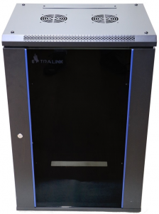 EXTRALINK 18U 600X450 WALL-MOUNTED RACKMOUNT CABINET BLACK
