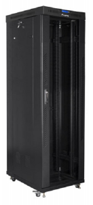 SZAFA INSTALACYJNA RACK STOJĄCA 19 42U 600X1000 CZARNA DRZWI SZKLANE LCD LANBERG (FLAT PACK)