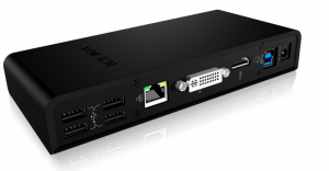 ICY BOX IB-DK2241AC Czarny USB 3.0