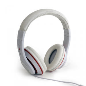 Słuchawki z mikrofonem Na uszy Na przewodzie GEMBIRD Los Angeles Biały (1.8m /3.5 mm (4-biegunowy) wtyk/Biały)