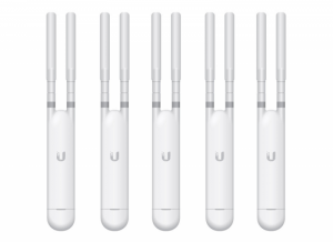 UBIQUITI UAP-AC-M-5 UNIFI MESH ACCESS POINT, 5-PACK, DUAL-BAND, 2X2 MIMO, POE, 20DBM