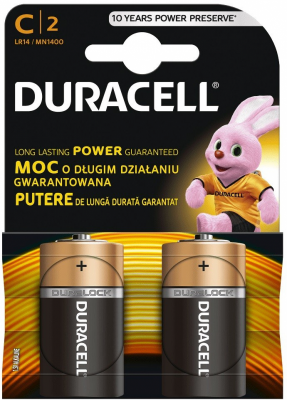 Baterie DURACELL Alkaliczna C (LR14, R14, 14A, UM2, MN1400, HP11) 2 szt. Basic LR14/C