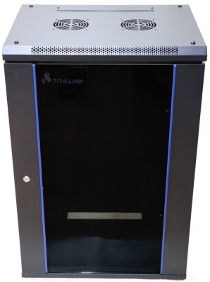 EXTRALINK 18U 600X450 WALL-MOUNTED RACKMOUNT CABINET BLACK