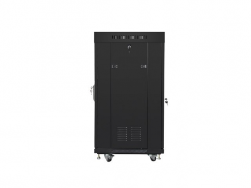 SZAFA INSTALACYJNA RACK STOJĄCA 19&quot; 22U 600X600 CZARNA DRZWI PERFOROWANE LCD LANBERG (FLAT PACK) V2