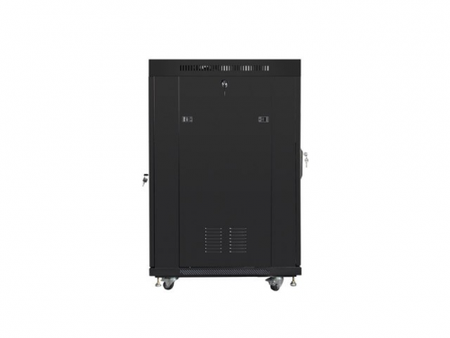 SZAFA INSTALACYJNA RACK STOJĄCA 19&quot; 22U 600X800 CZARNA DRZWI SZKLANE LCD LANBERG (FLAT PACK) V2