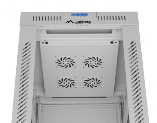 SZAFA INSTALACYJNA RACK STOJĄCA 19&quot; 42U 600X800 SZARA DRZWI SZKLANE LCD LANBERG (FLAT PACK) V2