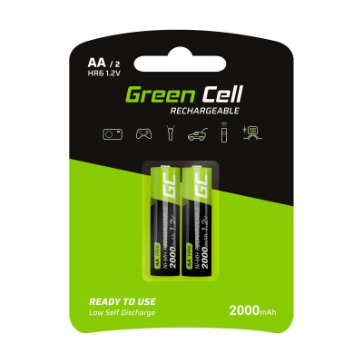 Baterie GREEN CELL NiMH AA 2000mAh 2 szt. GR06