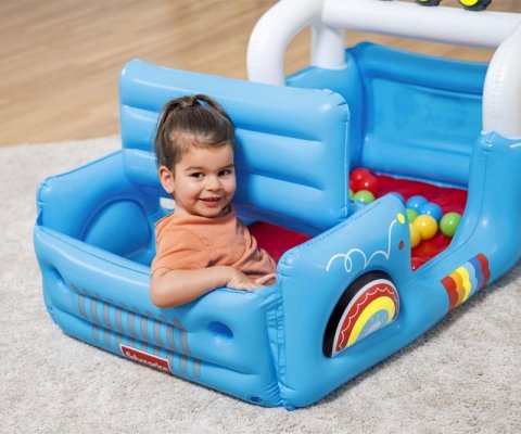 Bestway 93577 Fisher-Price Dmuchany Samochód z piłkami 1.17m x 76cm x 61cm