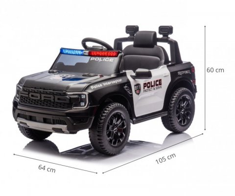 Milly Mally Pojazd na akumulator Ford Ranger Police Black