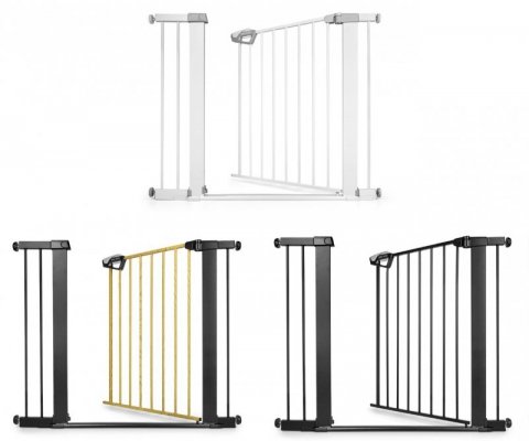 Milly Mally Bramka zabezpieczająca Barierka na schody z rozszerzeniami Guardy 104 Black Natural
