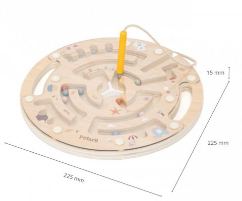 Viga 44283 PolarB Drewniany Labirynt Magnetyczny – Gra Zręcznościowa