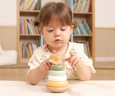 Viga 44298 PolarB Drewniana wieża do układania – Ptaszek