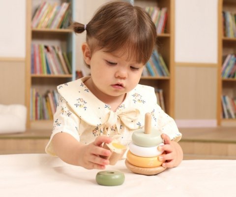 Viga 44298 PolarB Drewniana wieża do układania – Ptaszek