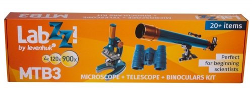 Zestaw Levenhuk LabZZ MTB3 z mikroskopem, teleskopem i lornetką