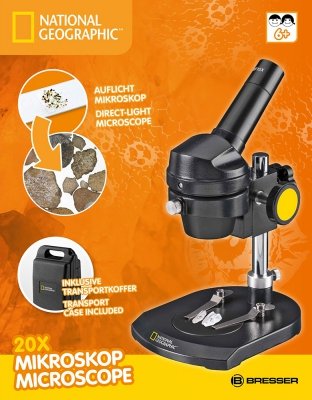 Mikroskop Bresser National Geographic 20x, monokularowy