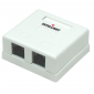Gniazdo natynkowe 2x RJ45 Cat5e UTP beżowe 