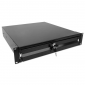 Szuflada do szaf Rack, 2U, z zamkiem, 466mm, czarna 