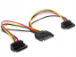 Kabel zasilający GEMBIRD SATA (wtyk) - 2 x SATA (gniazdo) 0.15m. CC-SATAM2F-02 