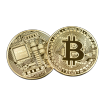Moneta kolekcjonerska w kapslu Bitcoin