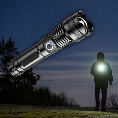 Latarka taktyczna akumulatorowa zoom 5 trybów