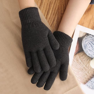 Rękawiczki zimowe ciepłe czarne M/L