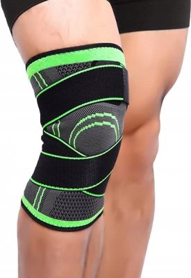 Opaska na kolano wiązana XL Green