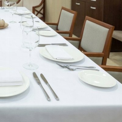 Obrus jednorazowy PEVA 137x274 cm biały