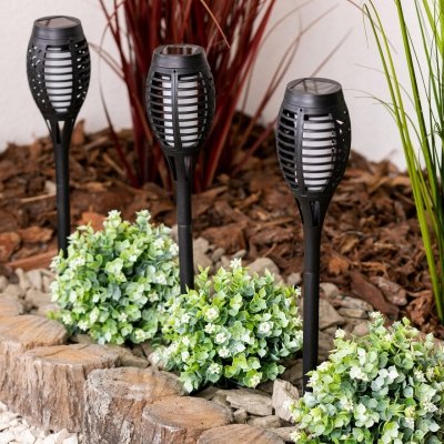 Lampa słoneczna pochodnia płomień 48,5 cm zestaw 4 sztuk