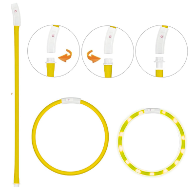 obroża led ładowana usb
