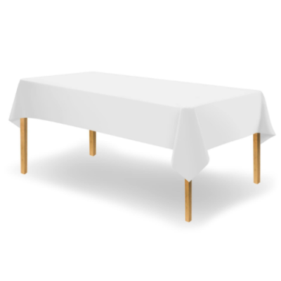 Obrus jednorazowy PEVA 137x274 cm biały