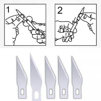 Skalpel nóż modelarski + 5 ostrzy